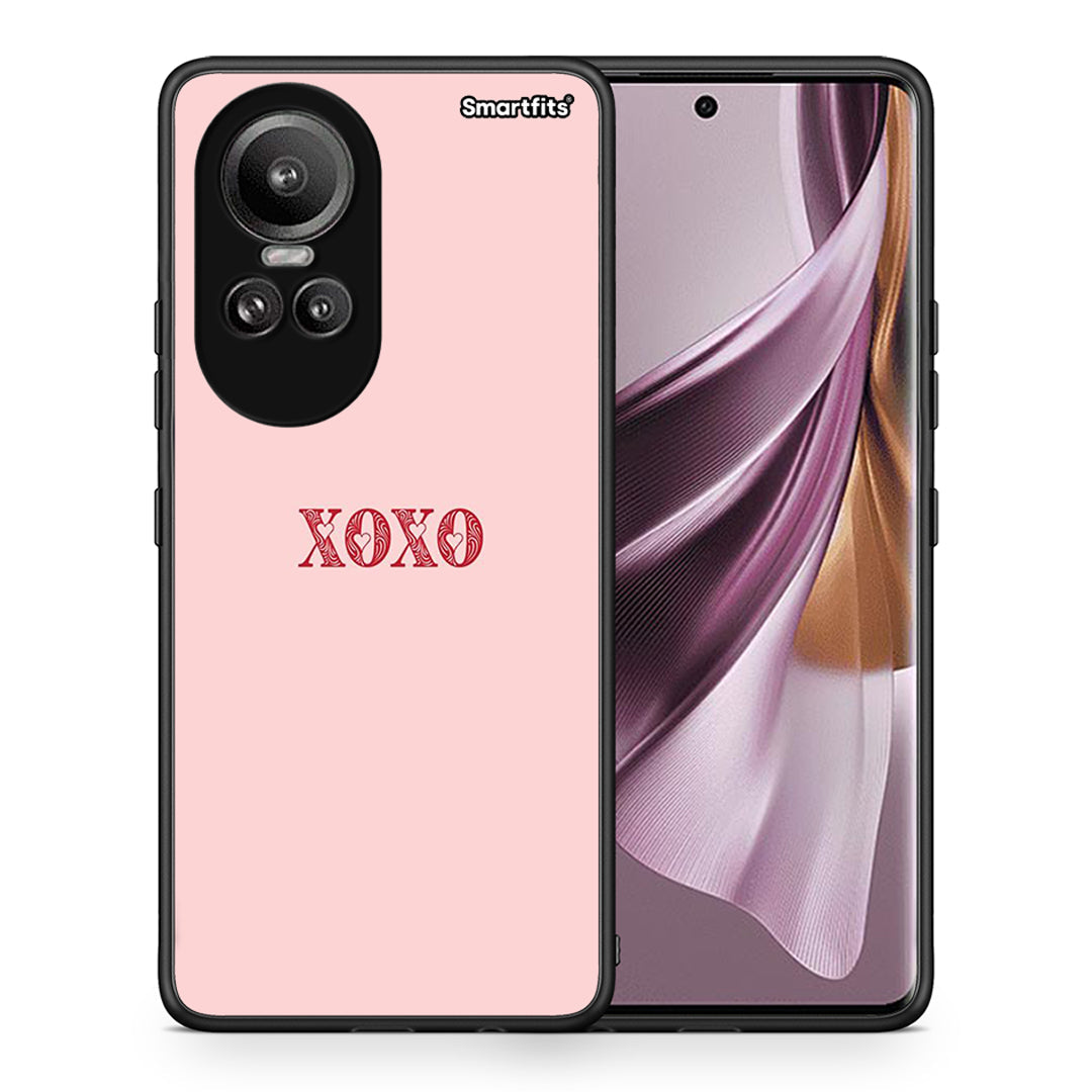 Θήκη Oppo Reno10 Pro XOXO Love από τη Smartfits με σχέδιο στο πίσω μέρος και μαύρο περίβλημα | Oppo Reno10 Pro XOXO Love case with colorful back and black bezels