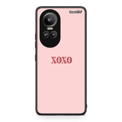Oppo Reno10 Pro XOXO Love θήκη από τη Smartfits με σχέδιο στο πίσω μέρος και μαύρο περίβλημα | Smartphone case with colorful back and black bezels by Smartfits