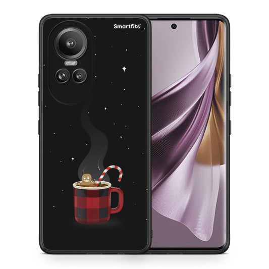 Θήκη Oppo Reno10 Pro Xmas Bathing από τη Smartfits με σχέδιο στο πίσω μέρος και μαύρο περίβλημα | Oppo Reno10 Pro Xmas Bathing case with colorful back and black bezels