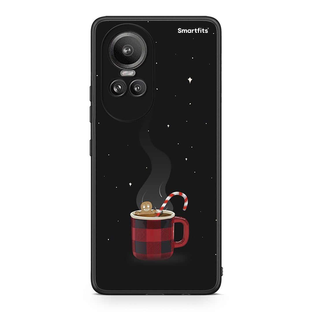 Oppo Reno10 Pro Xmas Bathing θήκη από τη Smartfits με σχέδιο στο πίσω μέρος και μαύρο περίβλημα | Smartphone case with colorful back and black bezels by Smartfits