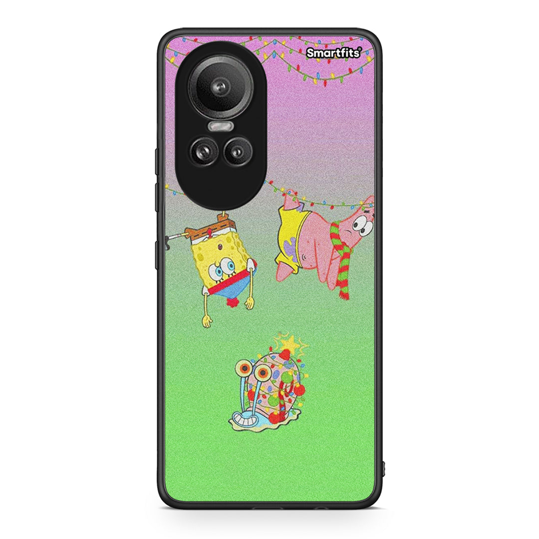 Oppo Reno10 Pro Xmas Lights θήκη από τη Smartfits με σχέδιο στο πίσω μέρος και μαύρο περίβλημα | Smartphone case with colorful back and black bezels by Smartfits