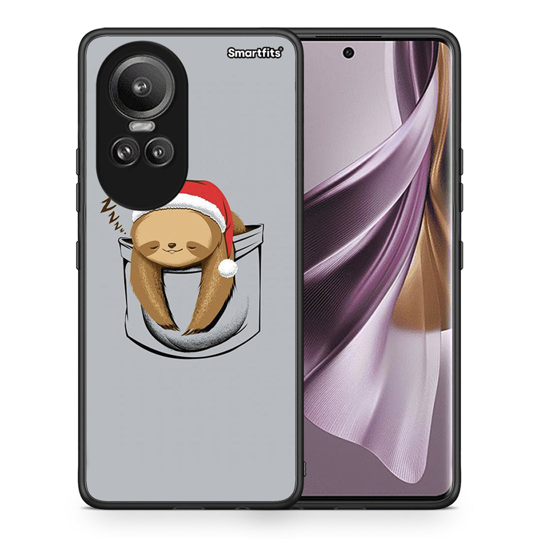 Θήκη Oppo Reno10 Pro Xmas Zzzz από τη Smartfits με σχέδιο στο πίσω μέρος και μαύρο περίβλημα | Oppo Reno10 Pro Xmas Zzzz case with colorful back and black bezels