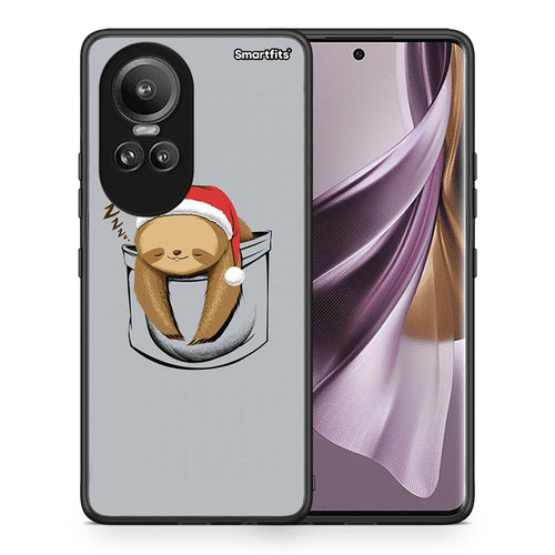 Θήκη Oppo Reno10 Pro Xmas Zzzz από τη Smartfits με σχέδιο στο πίσω μέρος και μαύρο περίβλημα | Oppo Reno10 Pro Xmas Zzzz case with colorful back and black bezels