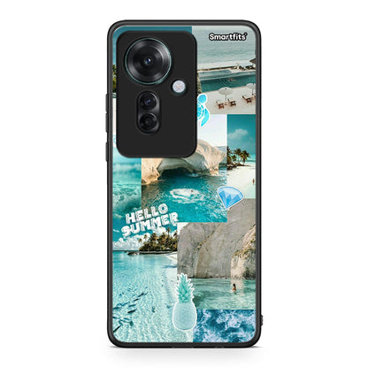 Oppo Reno11 F 5G Aesthetic Summer Θήκη από τη Smartfits με σχέδιο στο πίσω μέρος και μαύρο περίβλημα | Smartphone case with colorful back and black bezels by Smartfits