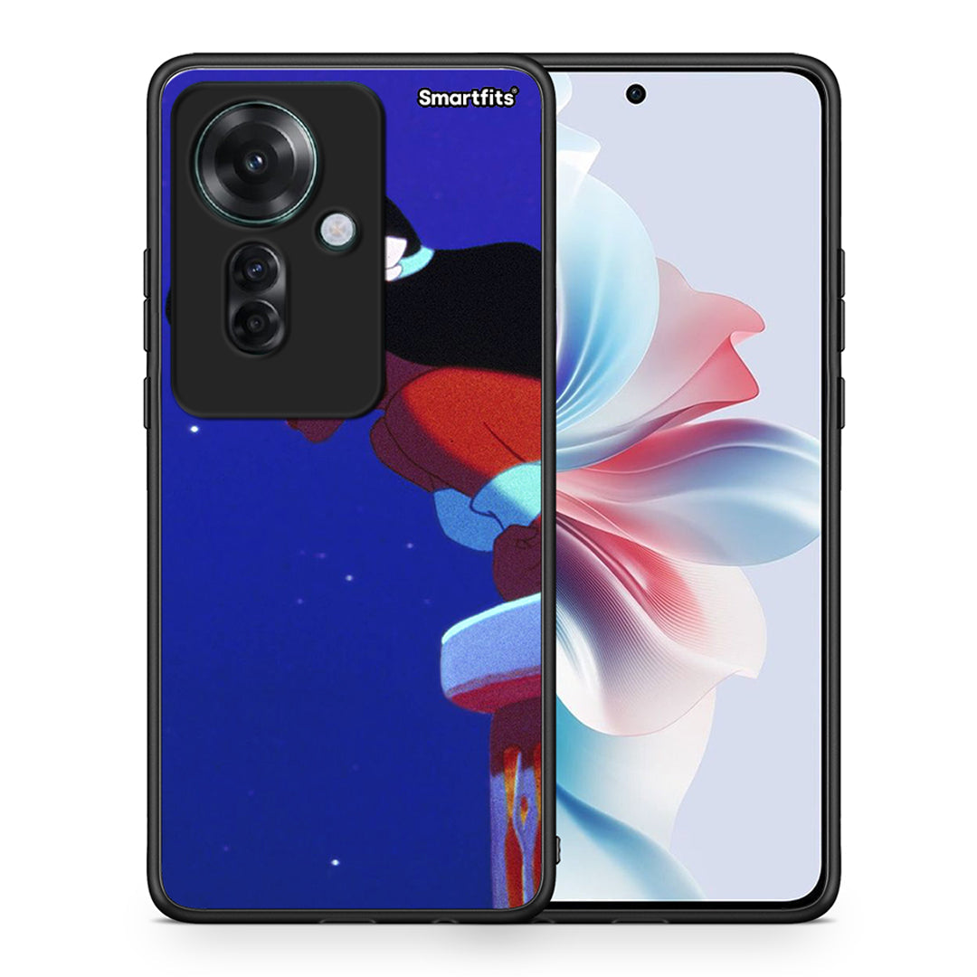 Θήκη Oppo Reno11 F 5G Alladin And Jasmine Love 2 από τη Smartfits με σχέδιο στο πίσω μέρος και μαύρο περίβλημα | Oppo Reno11 F 5G Alladin And Jasmine Love 2 case with colorful back and black bezels