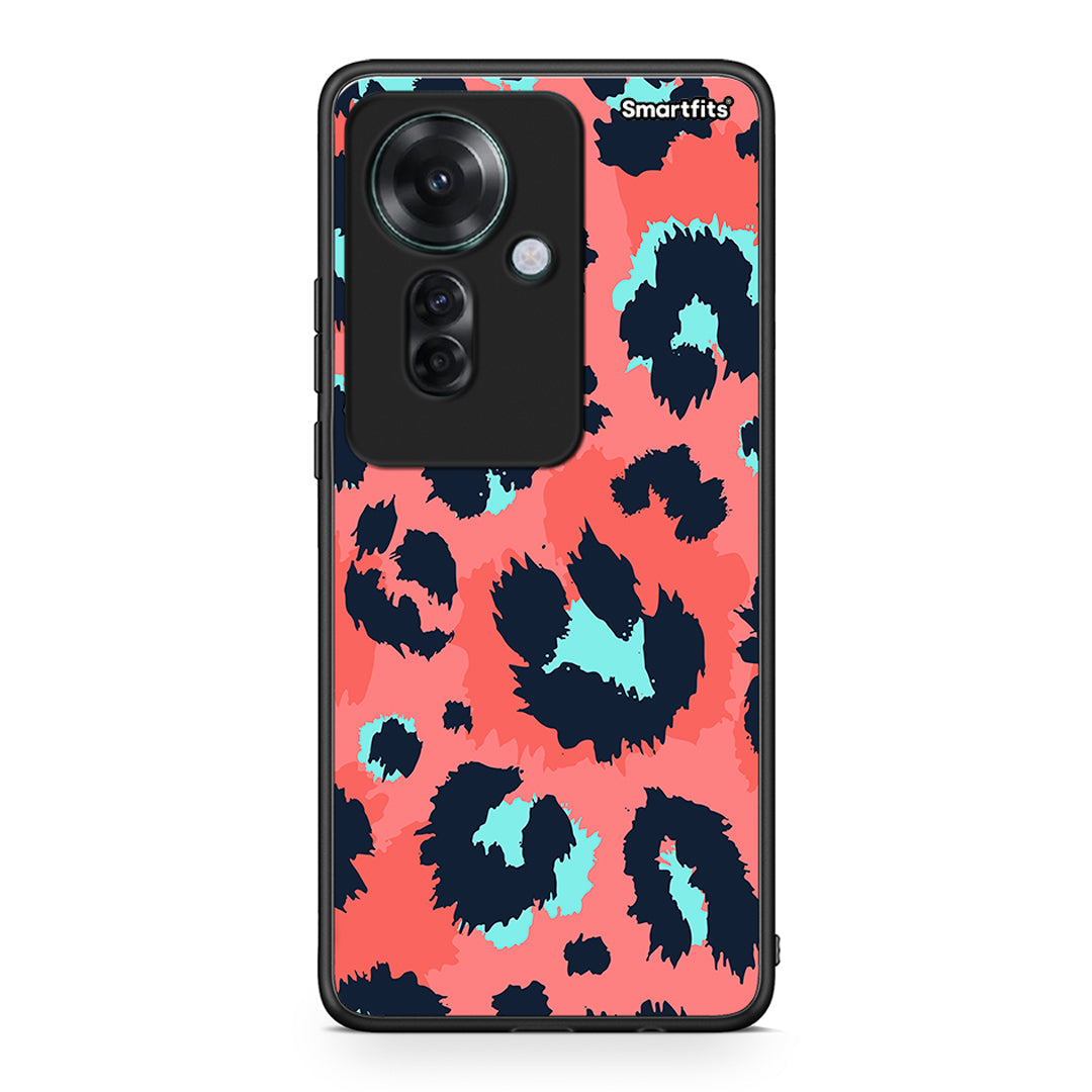 22 - Oppo Reno11 F 5G Pink Leopard Animal case, cover, bumper