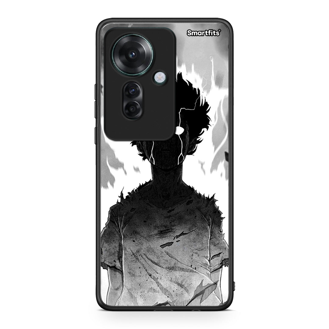 Oppo Reno11 F 5G Anime Boy Θήκη από τη Smartfits με σχέδιο στο πίσω μέρος και μαύρο περίβλημα | Smartphone case with colorful back and black bezels by Smartfits