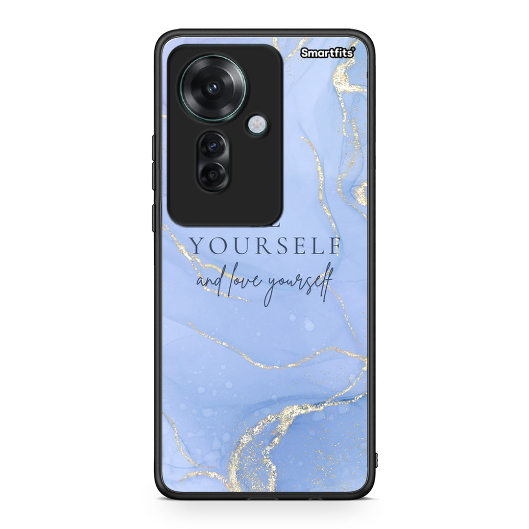 Oppo Reno11 F 5G Be Yourself θήκη από τη Smartfits με σχέδιο στο πίσω μέρος και μαύρο περίβλημα | Smartphone case with colorful back and black bezels by Smartfits