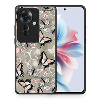 Thumbnail for Θήκη Oppo Reno11 F 5G Butterflies Boho από τη Smartfits με σχέδιο στο πίσω μέρος και μαύρο περίβλημα | Oppo Reno11 F 5G Butterflies Boho case with colorful back and black bezels