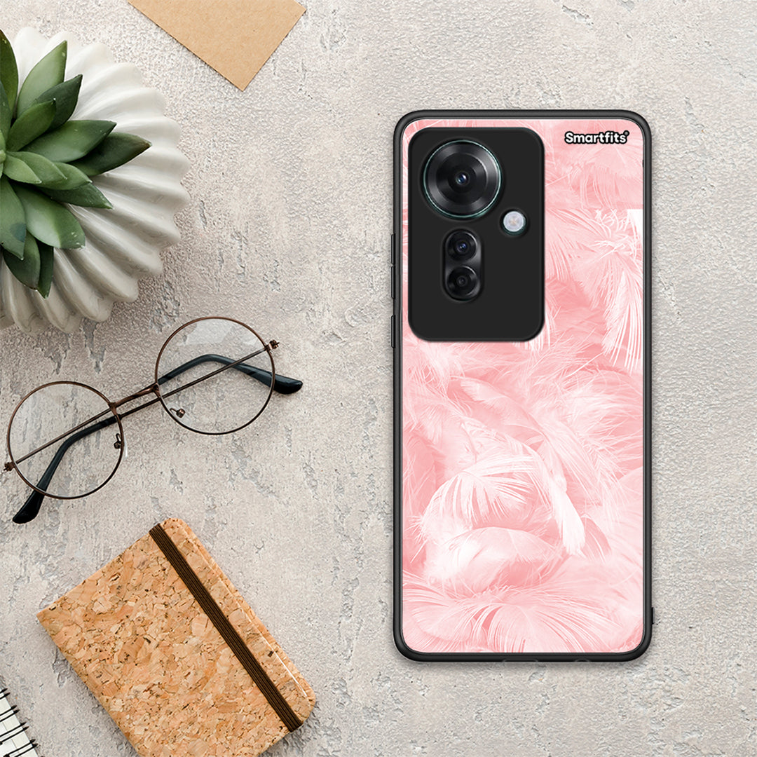 Boho Pink Feather - Oppo Reno11 F 5G θήκη