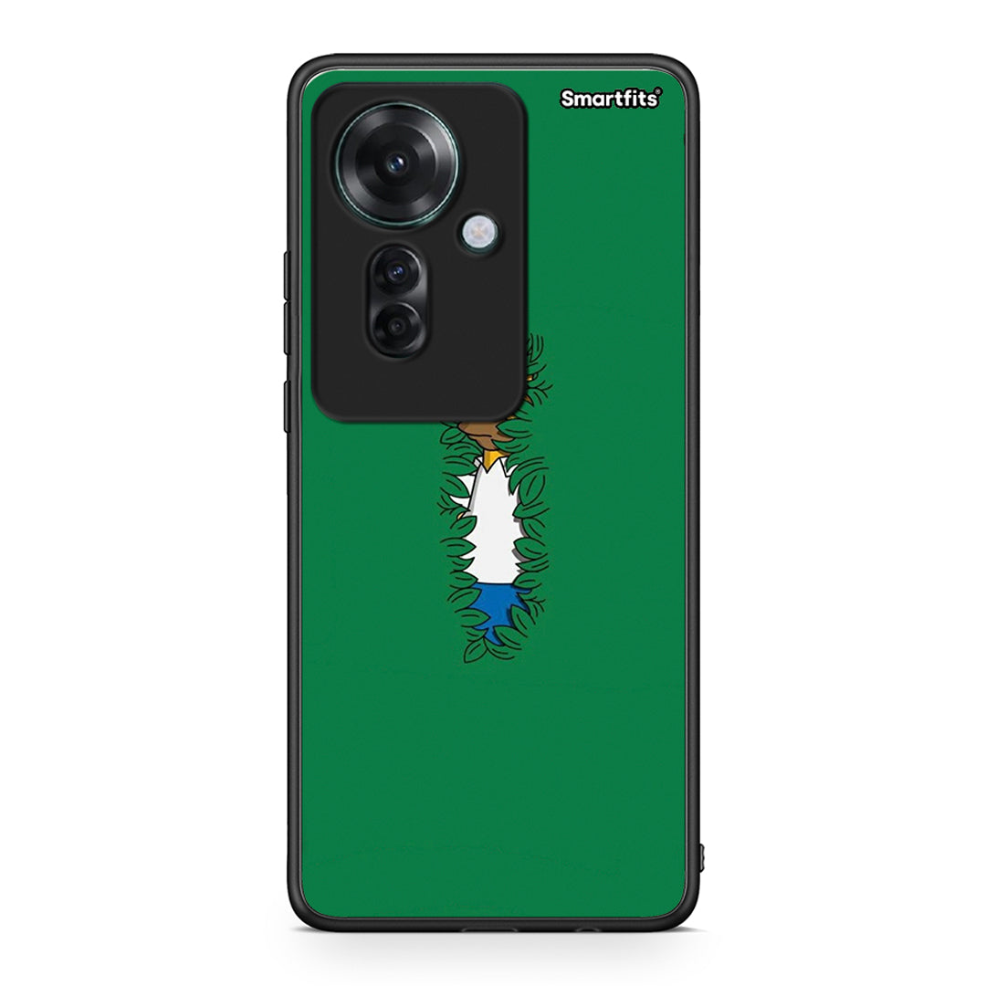 Oppo Reno11 F 5G Bush Man Θήκη Αγίου Βαλεντίνου από τη Smartfits με σχέδιο στο πίσω μέρος και μαύρο περίβλημα | Smartphone case with colorful back and black bezels by Smartfits