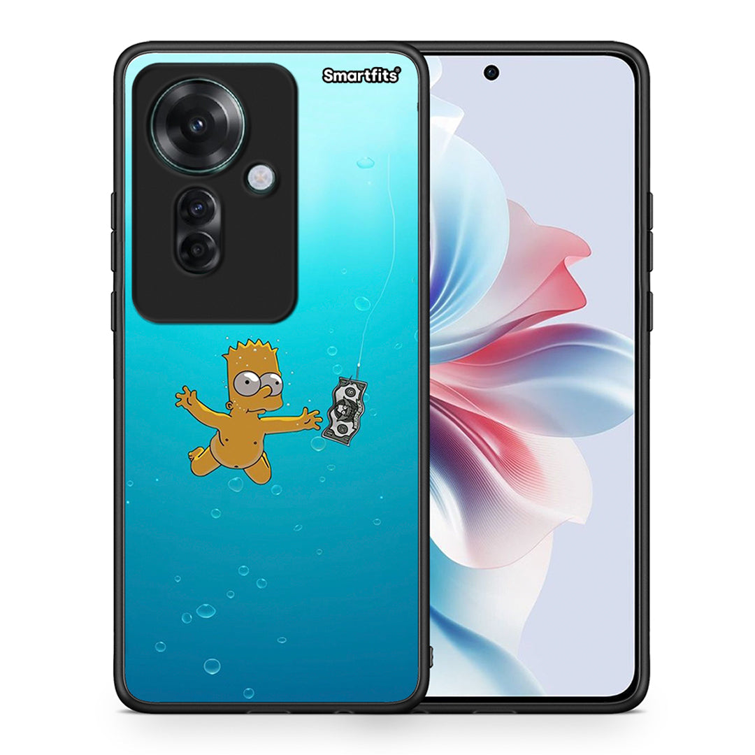 Θήκη Oppo Reno11 F 5G Chasing Money από τη Smartfits με σχέδιο στο πίσω μέρος και μαύρο περίβλημα | Oppo Reno11 F 5G Chasing Money case with colorful back and black bezels