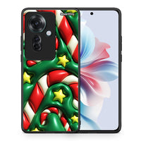 Thumbnail for Θήκη Oppo Reno11 F 5G Christmas Bubbles από τη Smartfits με σχέδιο στο πίσω μέρος και μαύρο περίβλημα | Oppo Reno11 F 5G Christmas Bubbles case with colorful back and black bezels