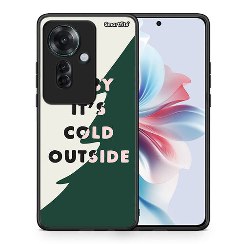 Θήκη Oppo Reno11 F 5G Cold Outside από τη Smartfits με σχέδιο στο πίσω μέρος και μαύρο περίβλημα | Oppo Reno11 F 5G Cold Outside case with colorful back and black bezels