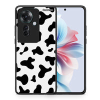 Thumbnail for Θήκη Oppo Reno11 F 5G Cow Print από τη Smartfits με σχέδιο στο πίσω μέρος και μαύρο περίβλημα | Oppo Reno11 F 5G Cow Print case with colorful back and black bezels