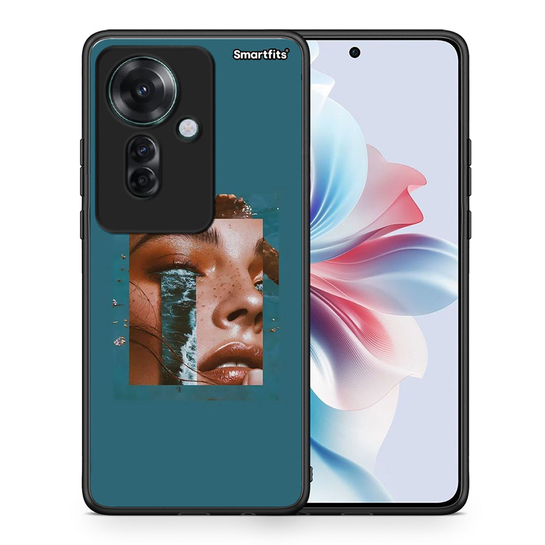 Θήκη Oppo Reno11 F 5G Cry An Ocean από τη Smartfits με σχέδιο στο πίσω μέρος και μαύρο περίβλημα | Oppo Reno11 F 5G Cry An Ocean case with colorful back and black bezels