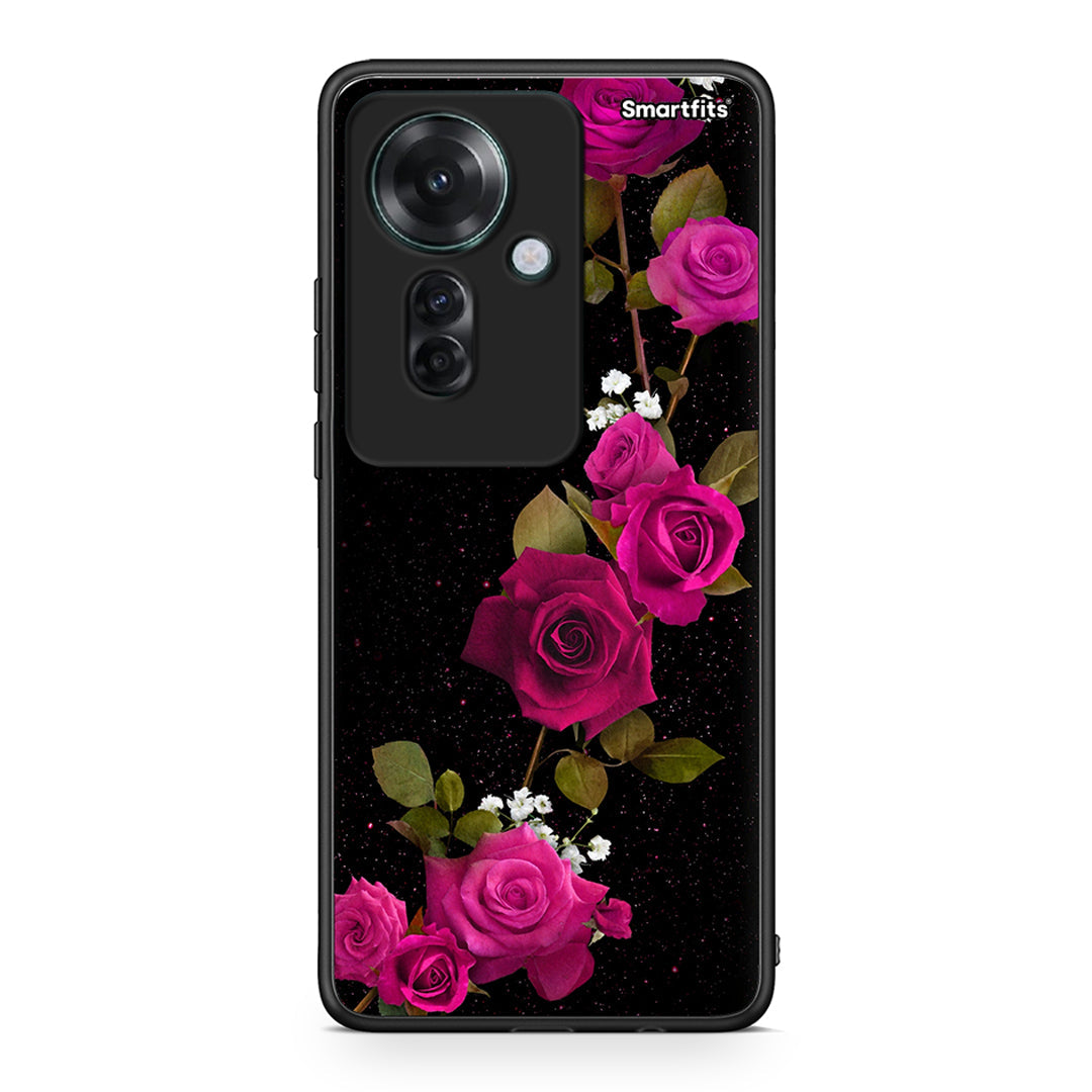 4 - Oppo Reno11 F 5G Red Roses Flower case, cover, bumper