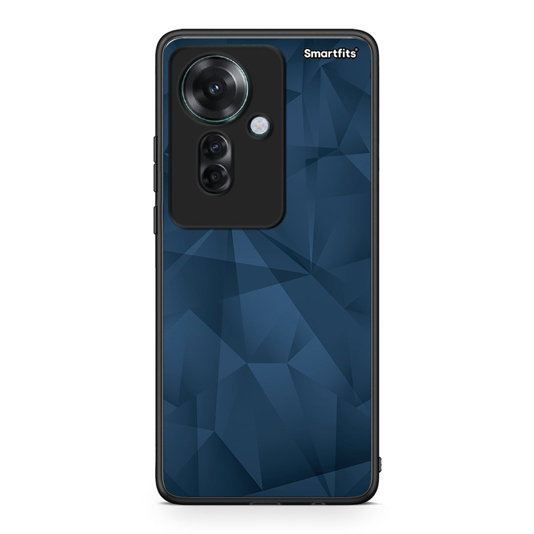 39 - Oppo Reno11 F 5G Blue Abstract Geometric case, cover, bumper