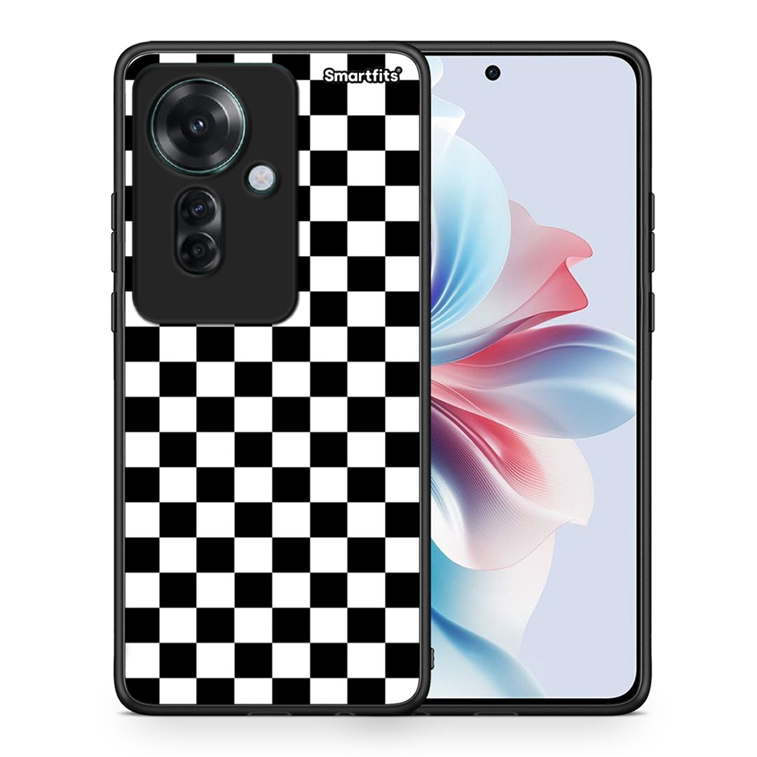 Θήκη Oppo Reno11 F 5G Squares Geometric από τη Smartfits με σχέδιο στο πίσω μέρος και μαύρο περίβλημα | Oppo Reno11 F 5G Squares Geometric case with colorful back and black bezels