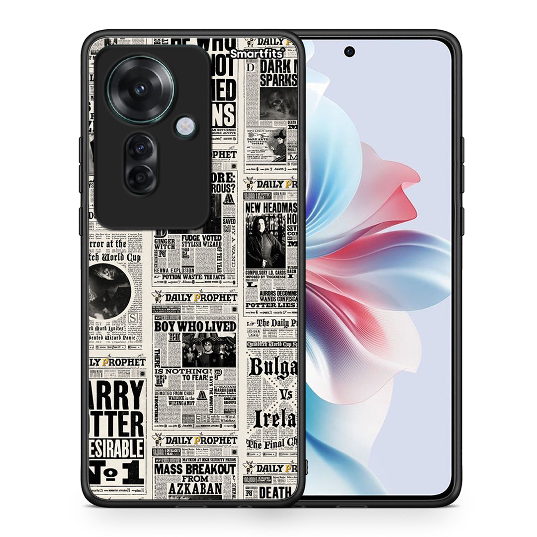 Θήκη Oppo Reno11 F 5G Harry Paper από τη Smartfits με σχέδιο στο πίσω μέρος και μαύρο περίβλημα | Oppo Reno11 F 5G Harry Paper case with colorful back and black bezels