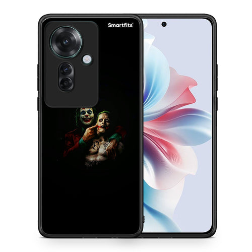 Θήκη Oppo Reno11 F 5G Clown Hero από τη Smartfits με σχέδιο στο πίσω μέρος και μαύρο περίβλημα | Oppo Reno11 F 5G Clown Hero case with colorful back and black bezels