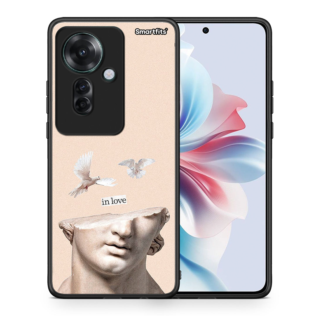 Θήκη Oppo Reno11 F 5G In Love από τη Smartfits με σχέδιο στο πίσω μέρος και μαύρο περίβλημα | Oppo Reno11 F 5G In Love case with colorful back and black bezels