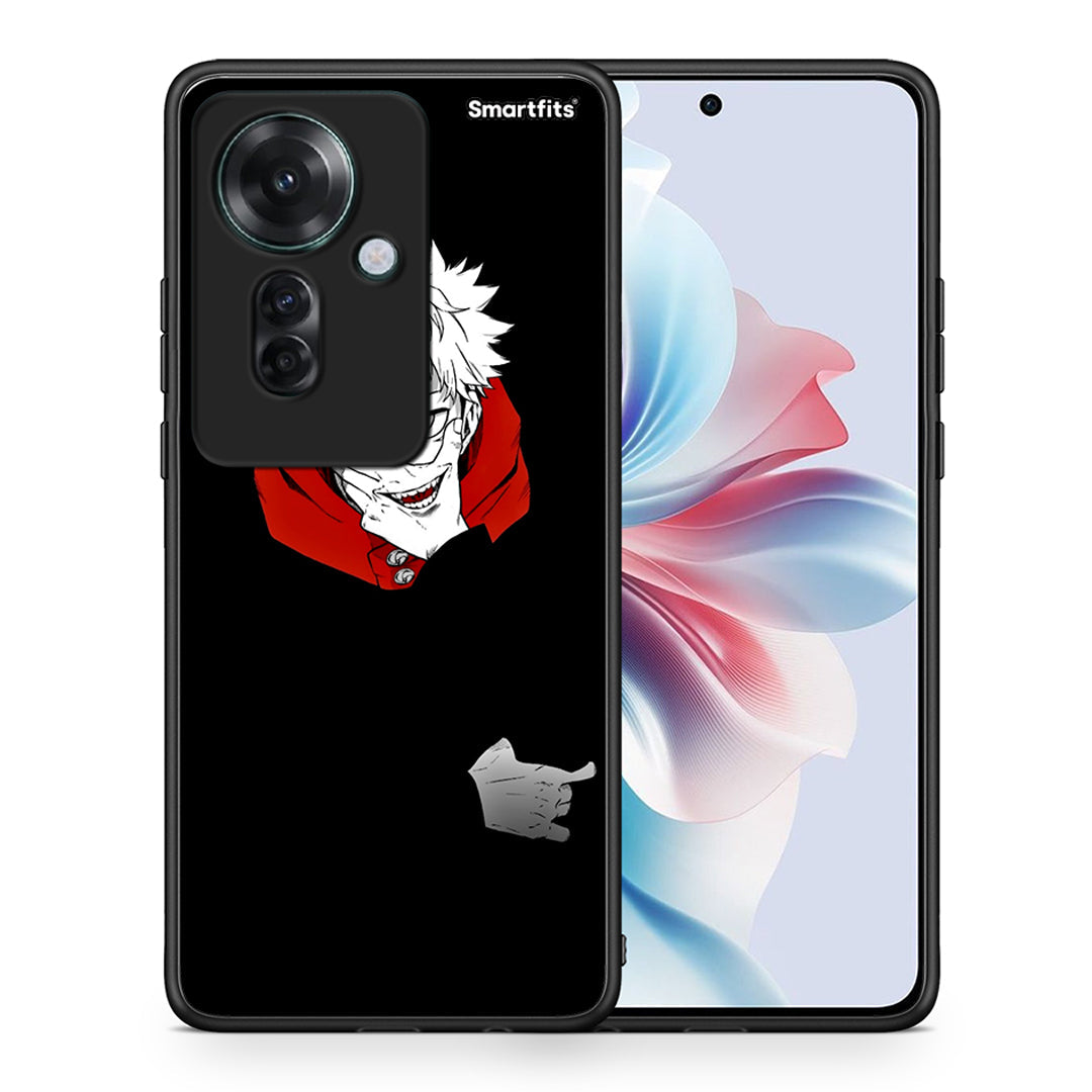 Θήκη Oppo Reno11 F 5G Itadori Anime από τη Smartfits με σχέδιο στο πίσω μέρος και μαύρο περίβλημα | Oppo Reno11 F 5G Itadori Anime case with colorful back and black bezels