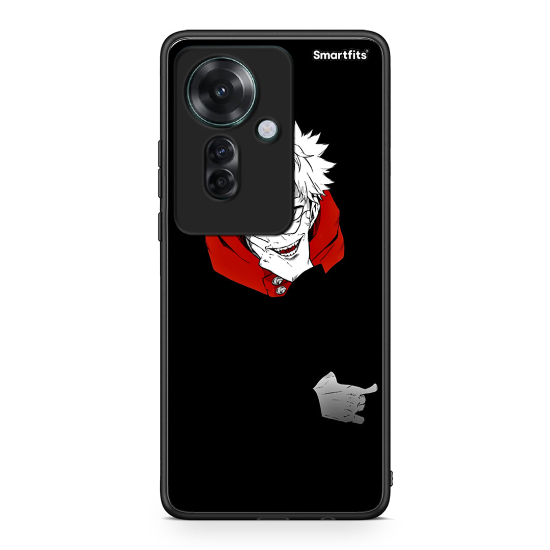 Oppo Reno11 F 5G Itadori Anime θήκη από τη Smartfits με σχέδιο στο πίσω μέρος και μαύρο περίβλημα | Smartphone case with colorful back and black bezels by Smartfits