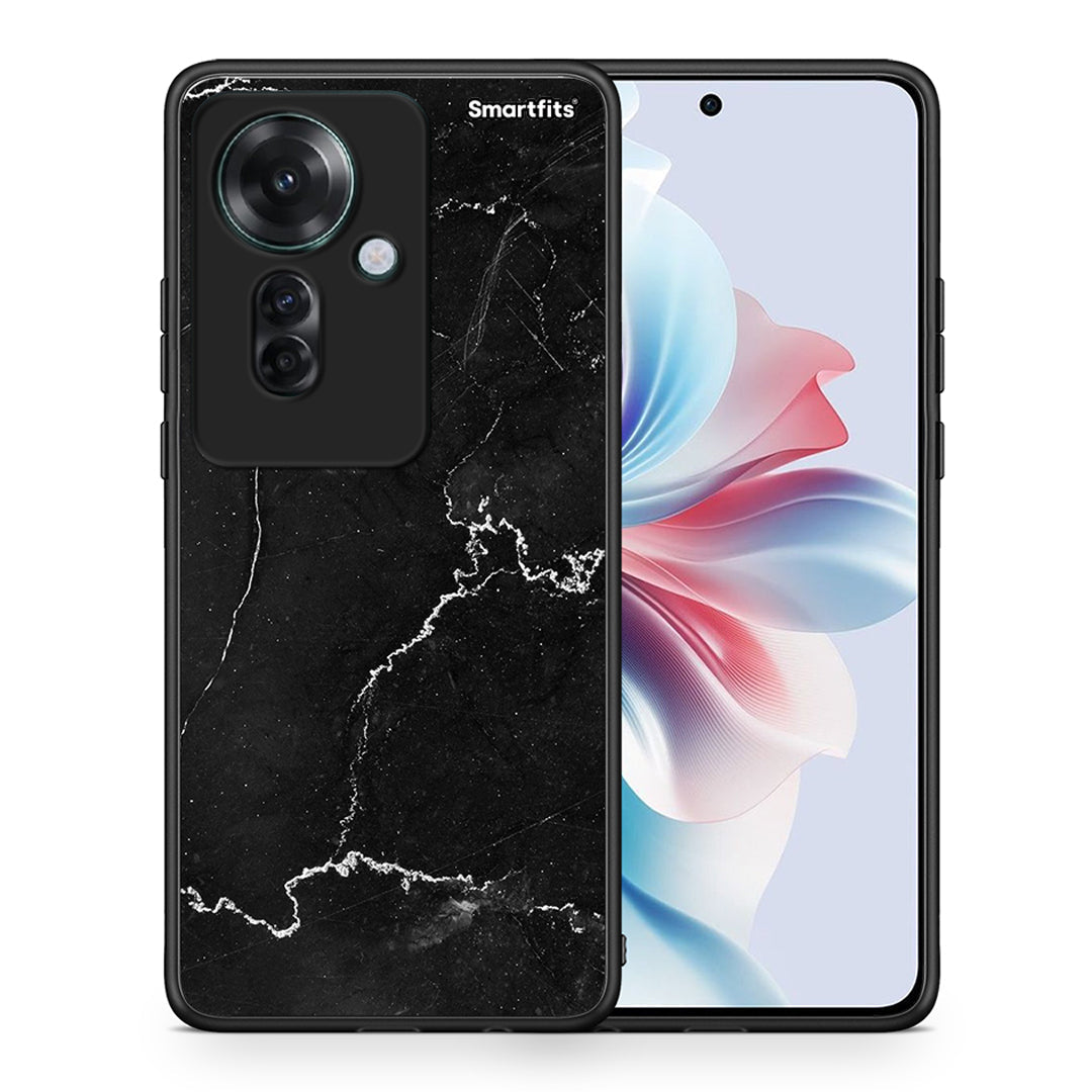 Θήκη Oppo Reno11 F 5G Marble Black από τη Smartfits με σχέδιο στο πίσω μέρος και μαύρο περίβλημα | Oppo Reno11 F 5G Marble Black case with colorful back and black bezels