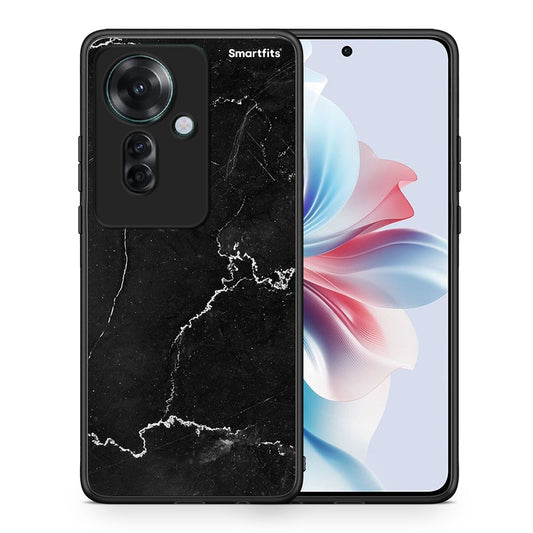 Θήκη Oppo Reno11 F 5G Marble Black από τη Smartfits με σχέδιο στο πίσω μέρος και μαύρο περίβλημα | Oppo Reno11 F 5G Marble Black case with colorful back and black bezels