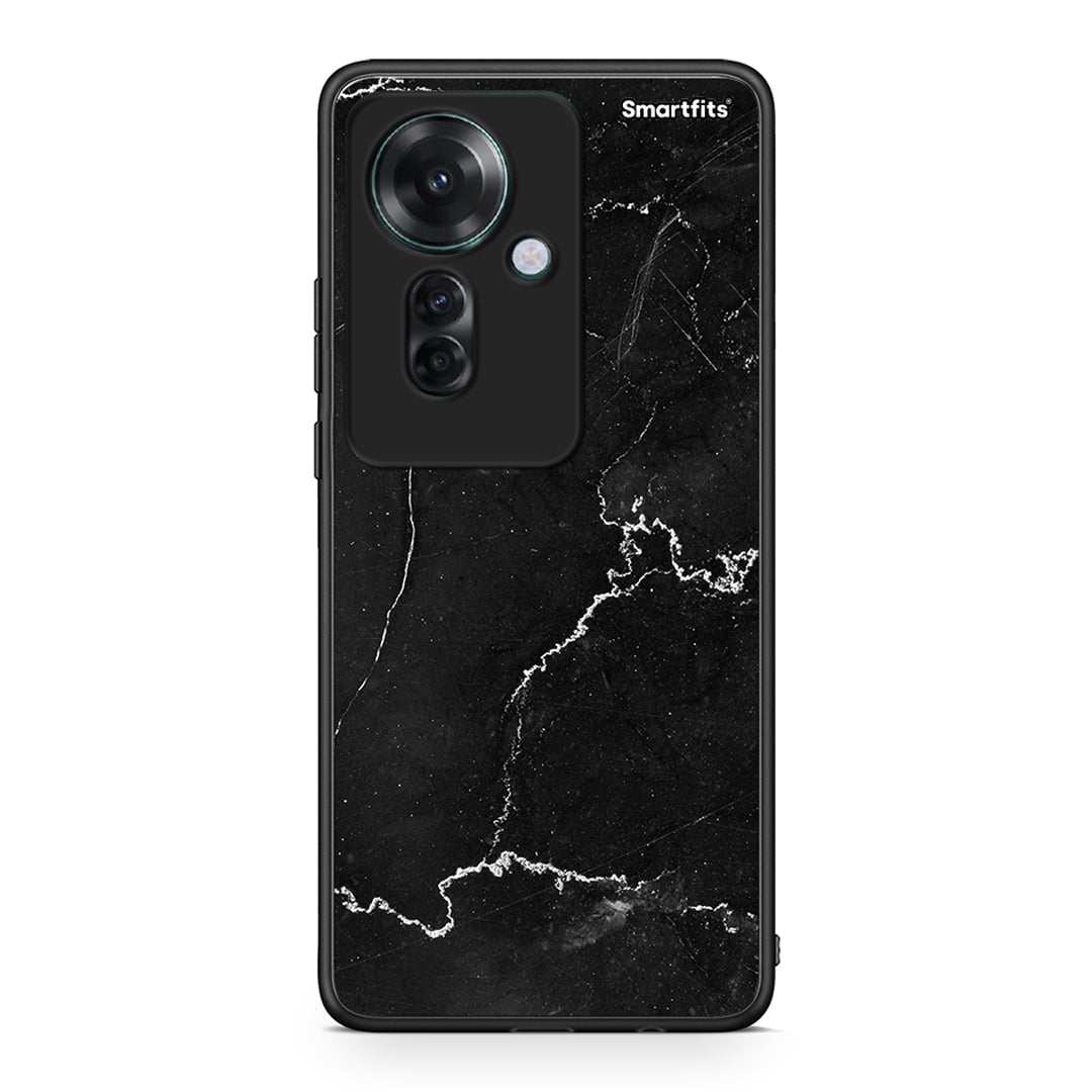 Oppo Reno11 F 5G Marble Black θήκη από τη Smartfits με σχέδιο στο πίσω μέρος και μαύρο περίβλημα | Smartphone case with colorful back and black bezels by Smartfits