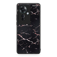 Thumbnail for 4 - Oppo Reno11 F 5G Black Rosegold Marble case, cover, bumper