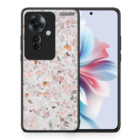 Θήκη Oppo Reno11 F 5G Marble Terrazzo από τη Smartfits με σχέδιο στο πίσω μέρος και μαύρο περίβλημα | Oppo Reno11 F 5G Marble Terrazzo case with colorful back and black bezels