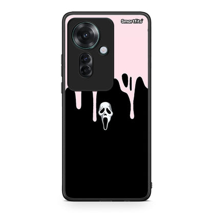 Oppo Reno11 F 5G Melting Halloween Mask Θήκη από τη Smartfits με σχέδιο στο πίσω μέρος και μαύρο περίβλημα | Smartphone case with colorful back and black bezels by Smartfits