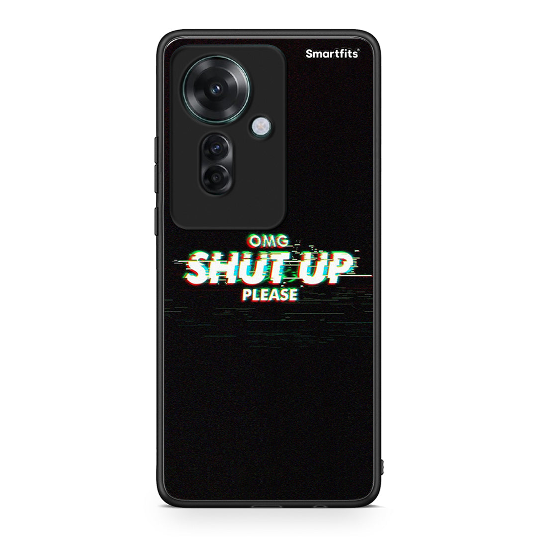 Oppo Reno11 F 5G OMG ShutUp θήκη από τη Smartfits με σχέδιο στο πίσω μέρος και μαύρο περίβλημα | Smartphone case with colorful back and black bezels by Smartfits