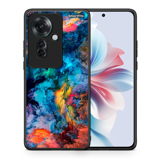 Θήκη Oppo Reno11 F 5G Crayola Paint από τη Smartfits με σχέδιο στο πίσω μέρος και μαύρο περίβλημα | Oppo Reno11 F 5G Crayola Paint case with colorful back and black bezels