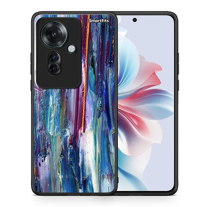 Θήκη Oppo Reno11 F 5G Winter Paint από τη Smartfits με σχέδιο στο πίσω μέρος και μαύρο περίβλημα | Oppo Reno11 F 5G Winter Paint case with colorful back and black bezels