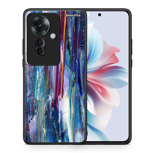 Θήκη Oppo Reno11 F 5G Winter Paint από τη Smartfits με σχέδιο στο πίσω μέρος και μαύρο περίβλημα | Oppo Reno11 F 5G Winter Paint case with colorful back and black bezels