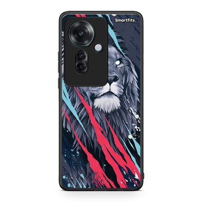 4 - Oppo Reno11 F 5G Lion Designer PopArt case, cover, bumper