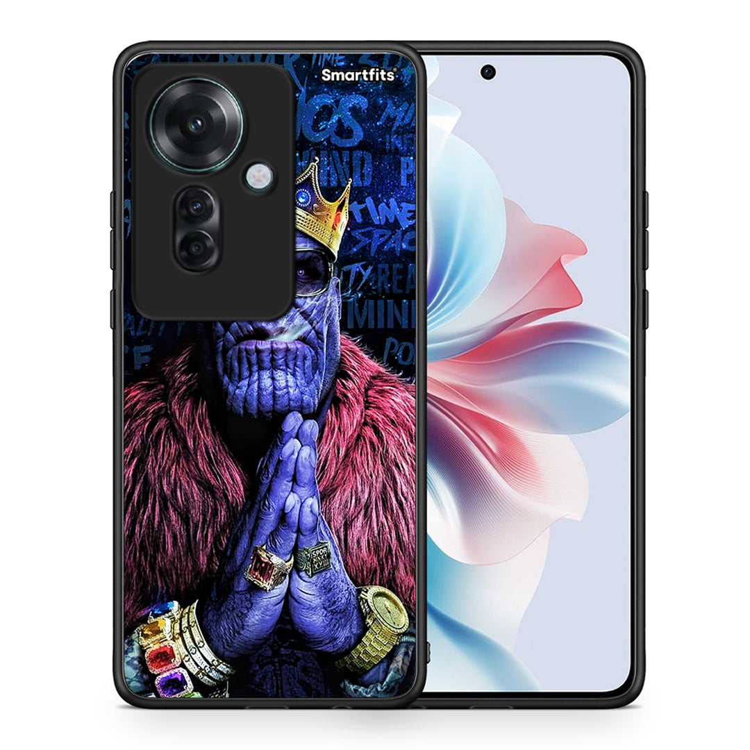 Θήκη Oppo Reno11 F 5G Thanos PopArt από τη Smartfits με σχέδιο στο πίσω μέρος και μαύρο περίβλημα | Oppo Reno11 F 5G Thanos PopArt case with colorful back and black bezels