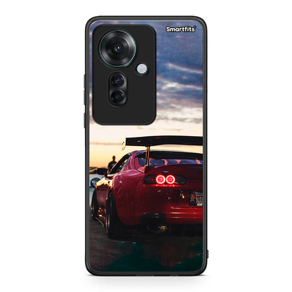Oppo Reno11 F 5G Racing Supra θήκη από τη Smartfits με σχέδιο στο πίσω μέρος και μαύρο περίβλημα | Smartphone case with colorful back and black bezels by Smartfits
