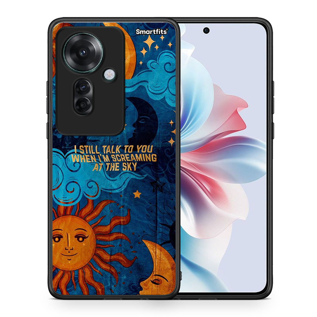 Θήκη Oppo Reno11 F 5G Screaming Sky από τη Smartfits με σχέδιο στο πίσω μέρος και μαύρο περίβλημα | Oppo Reno11 F 5G Screaming Sky case with colorful back and black bezels