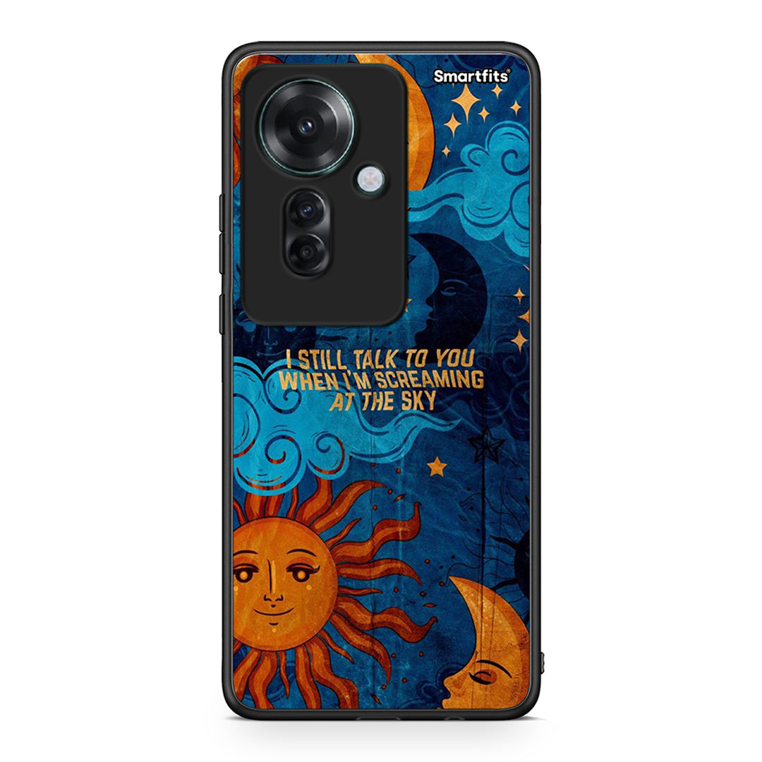 Oppo Reno11 F 5G Screaming Sky θήκη από τη Smartfits με σχέδιο στο πίσω μέρος και μαύρο περίβλημα | Smartphone case with colorful back and black bezels by Smartfits