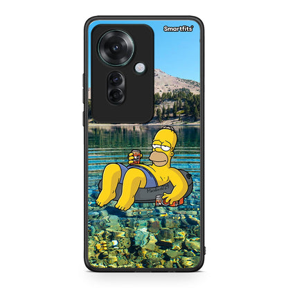 Oppo Reno11 F 5G Summer Happiness Θήκη από τη Smartfits με σχέδιο στο πίσω μέρος και μαύρο περίβλημα | Smartphone case with colorful back and black bezels by Smartfits
