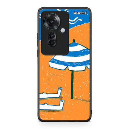 Oppo Reno11 F 5G Summering Θήκη από τη Smartfits με σχέδιο στο πίσω μέρος και μαύρο περίβλημα | Smartphone case with colorful back and black bezels by Smartfits