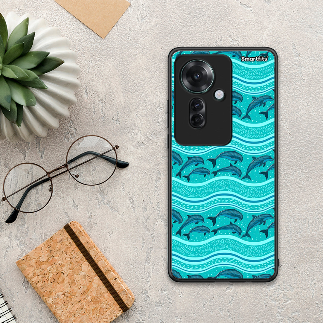 Swimming Dolphins - Oppo Reno11 F 5G θήκη