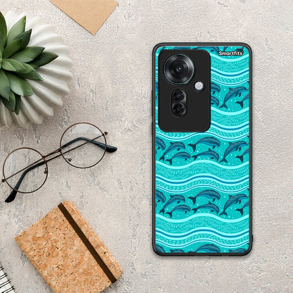 Swimming Dolphins - Oppo Reno11 F 5G θήκη