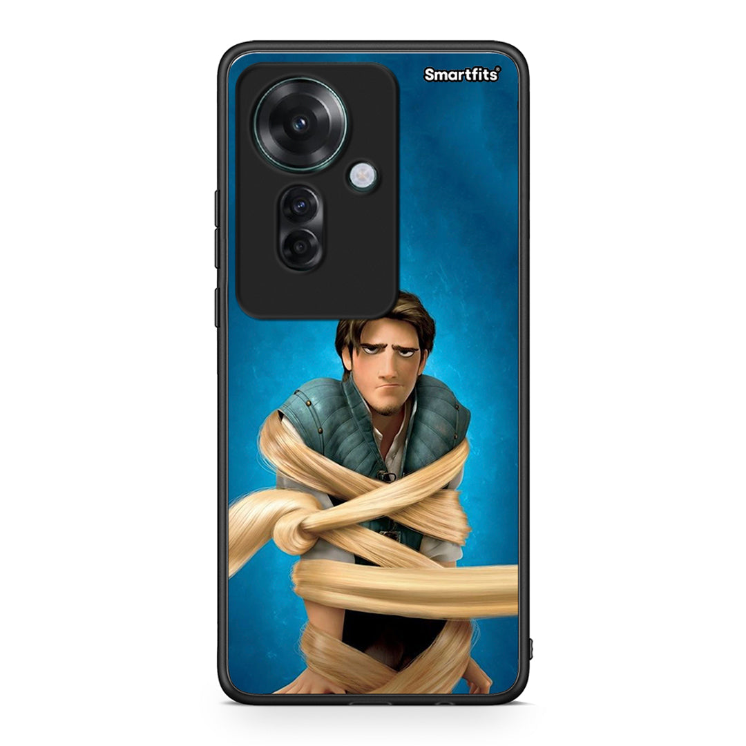 Oppo Reno11 F 5G Tangled 1 Θήκη Αγίου Βαλεντίνου από τη Smartfits με σχέδιο στο πίσω μέρος και μαύρο περίβλημα | Smartphone case with colorful back and black bezels by Smartfits