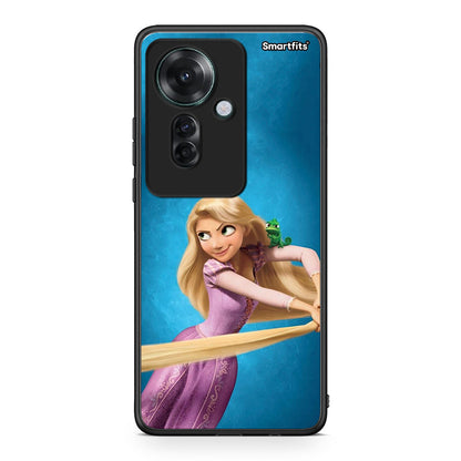 Oppo Reno11 F 5G Tangled 2 Θήκη Αγίου Βαλεντίνου από τη Smartfits με σχέδιο στο πίσω μέρος και μαύρο περίβλημα | Smartphone case with colorful back and black bezels by Smartfits
