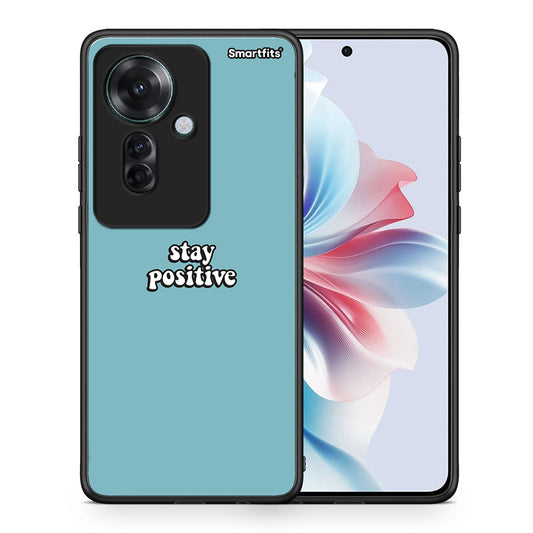 Θήκη Oppo Reno11 F 5G Positive Text από τη Smartfits με σχέδιο στο πίσω μέρος και μαύρο περίβλημα | Oppo Reno11 F 5G Positive Text case with colorful back and black bezels